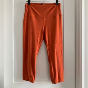 Buttery-soft Lululemon Align crop leggings size 10 orange